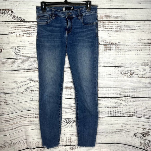 Kut From the Kloth Mia Toothpick Skinny Jeans Medium Wash 6 - Picture 1 of 3